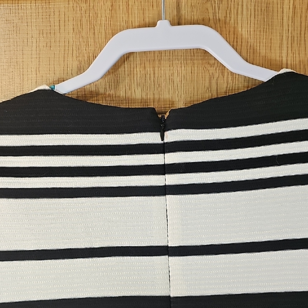 Badgley Mischka Black and White Striped Blouse - Picture 8 of 11